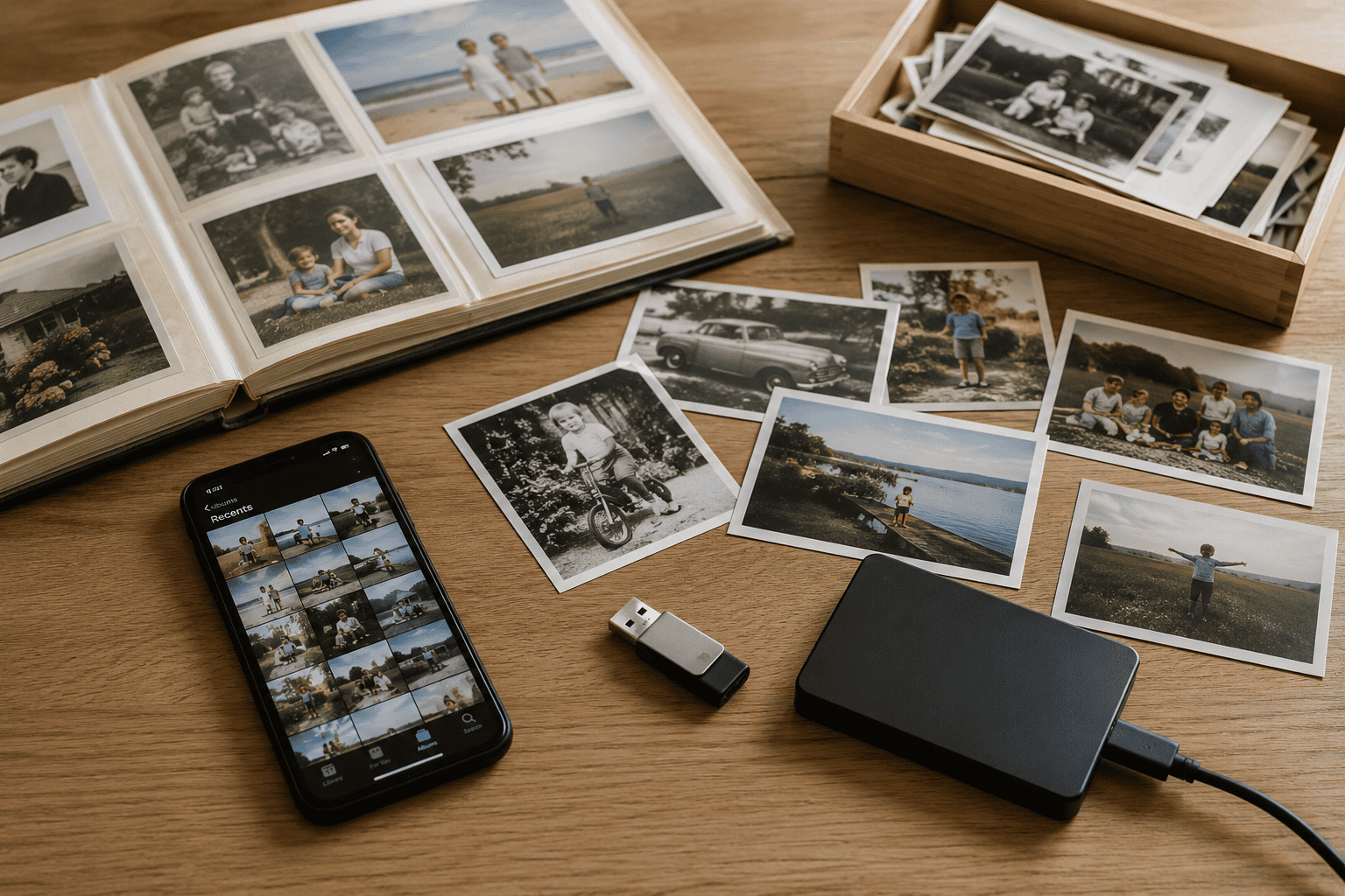 Herinneringen vastleggen met foto’s en digitale opslag voor een mooie uitvaartfotomontage.